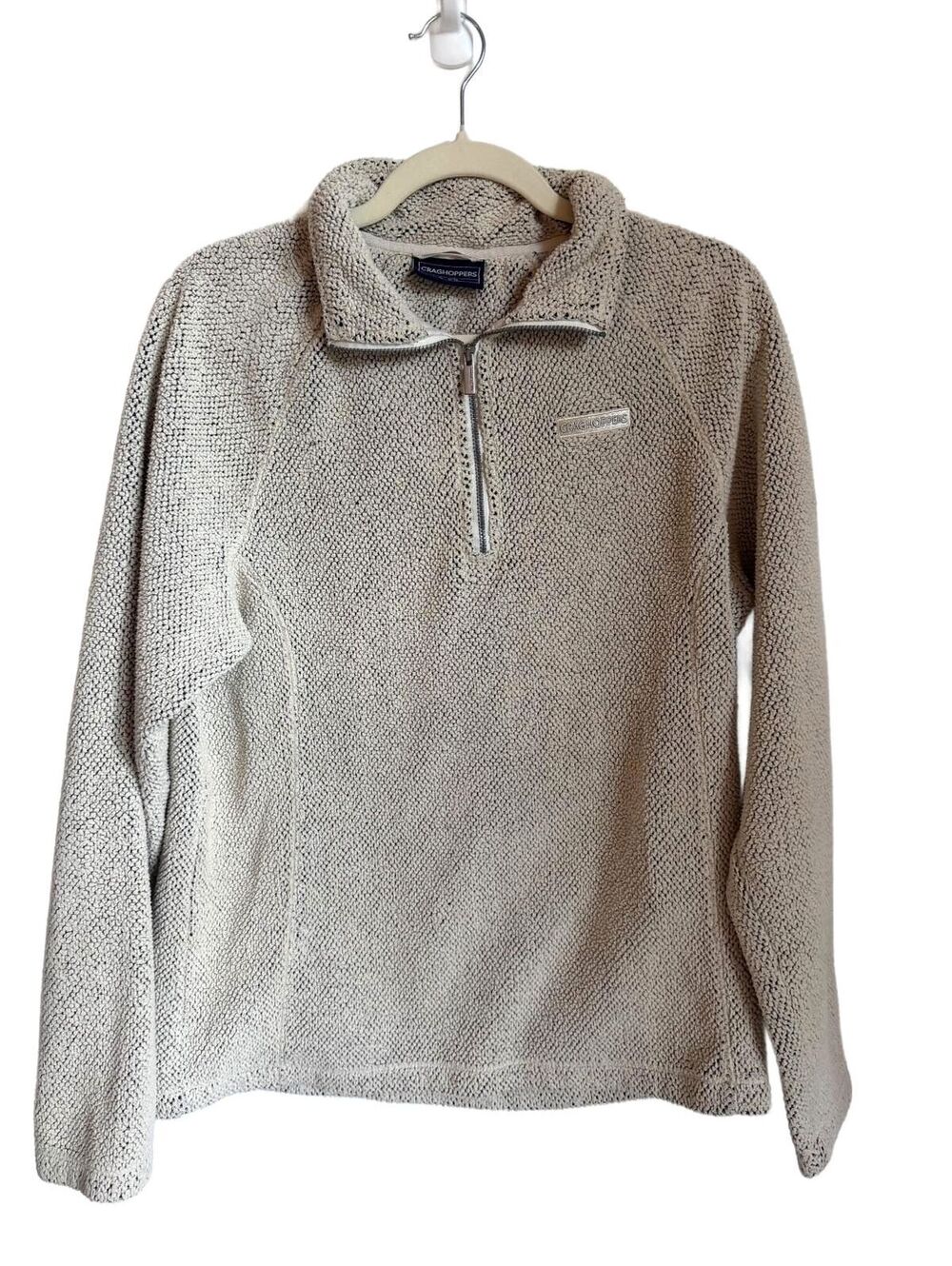 Craghoppers M Beige Textured Half-Zip Pullover Fleece  High Performance Hiking